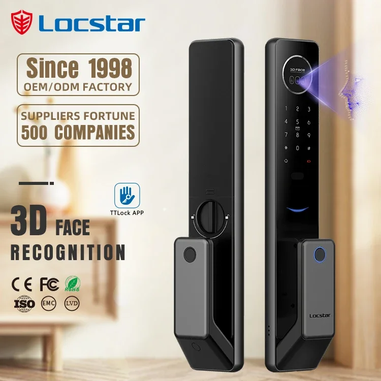 Locstar TTlock Face Scene Smart WiFi Цифровой дверной замок Кодовая карта Смартфон Разблокировка