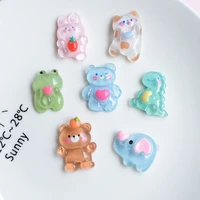 kawaii cute rabbit kitten little bear baby elephant dinosaur cartoon resin diy accessories toy anime collect gifts