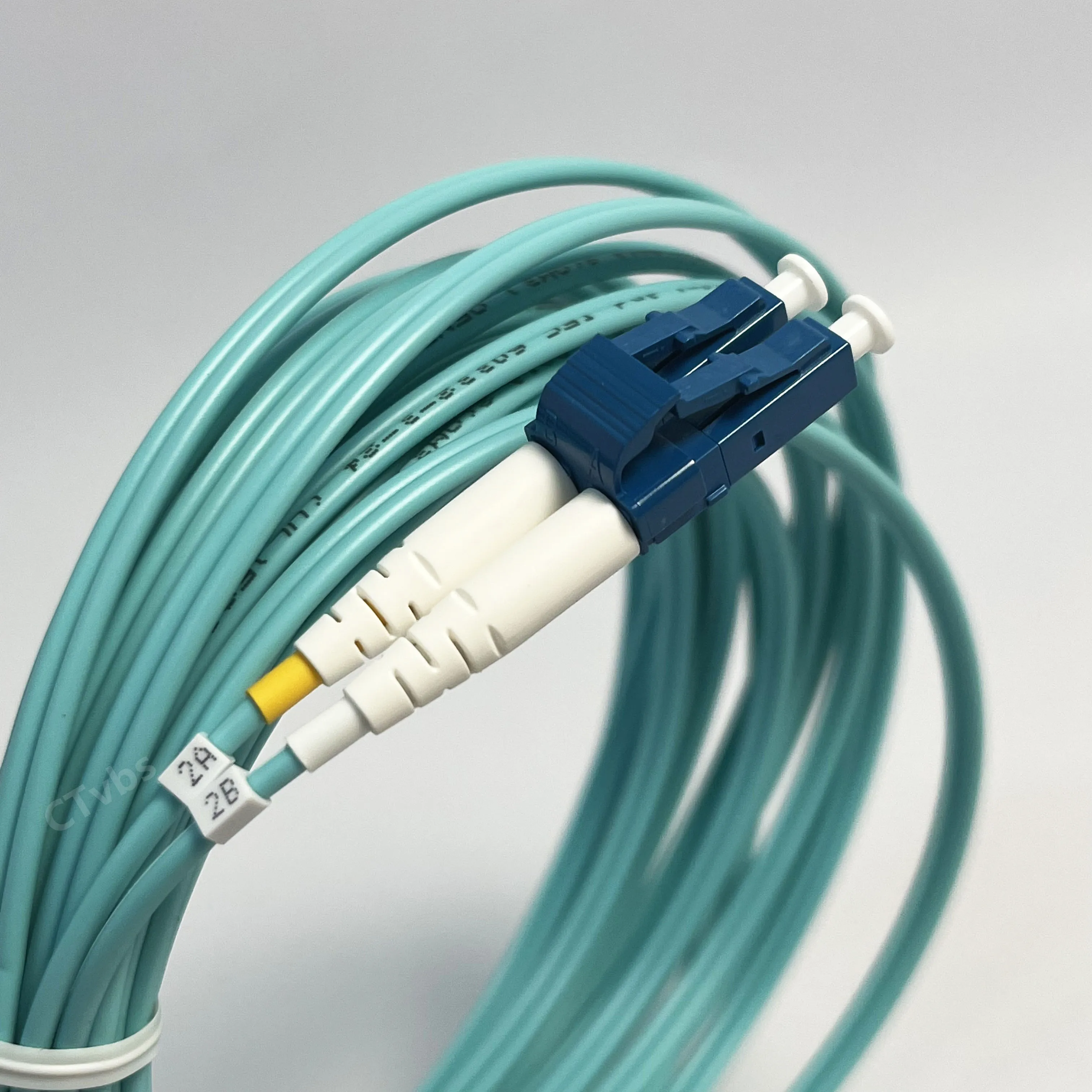 5M LC to LC Optic Fiber Patch Cable 10G Multimode Duplex OM3 PVC 2.0 50/125