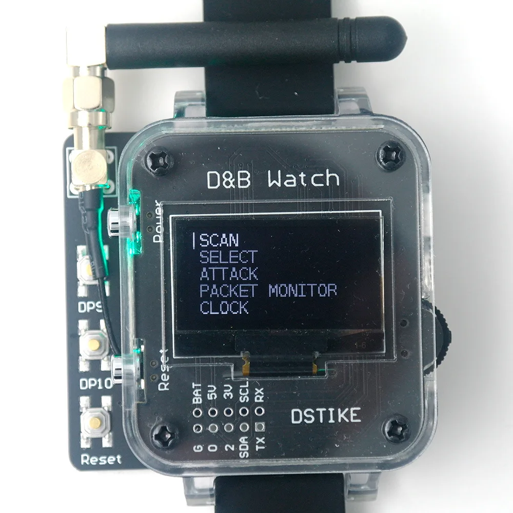 

Wifi Deauther & Bad USB Watch V4 ESP8266 & Atmega32u4 Programmable Development Board Test Tool For Nodemcu Arduino