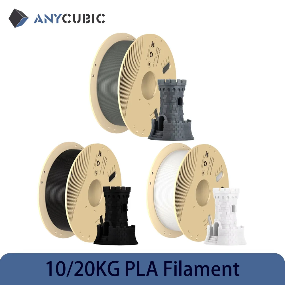Фото ANYCUBIC 20/10 кг PLA 1,75 мм пластиковая нить для FDM 3D-принтера 1 кг/рулон высокоскоростной PLA 3D-печати материал для Kobra 2 Pro Max №1