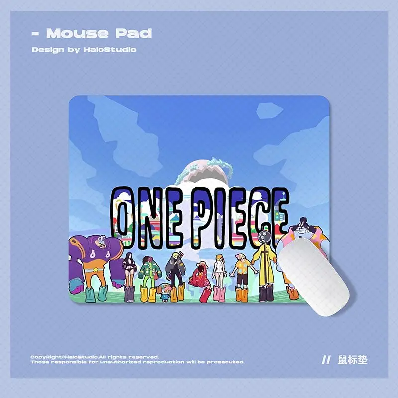 Фото Креативный коврик для мыши в стиле аниме «One Piece», персонализированный коврик для клавиатуры и стола для офиса, письма, игр и повседневного использования. №3