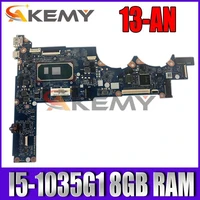 for hp pavilion 13 an1018tu laptop motherboard l68367 001 l68367 601 dag7dcmb8d0 with i5 1035g1 cpu 8g ram 100 tested