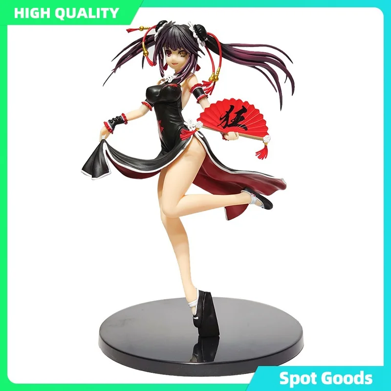

TR 23 см Фигурки персонажей аниме «Date A Live III» Kurumi Tokisaki Kurumi Cheongsam Ver. Фигурка куклы Date A Live III