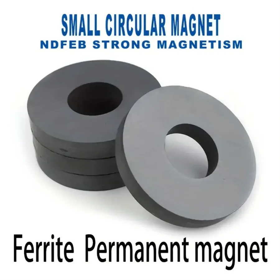 Черное кольцо D70 * 10-32 с отверстиями магнит из феррита промышленные магниты