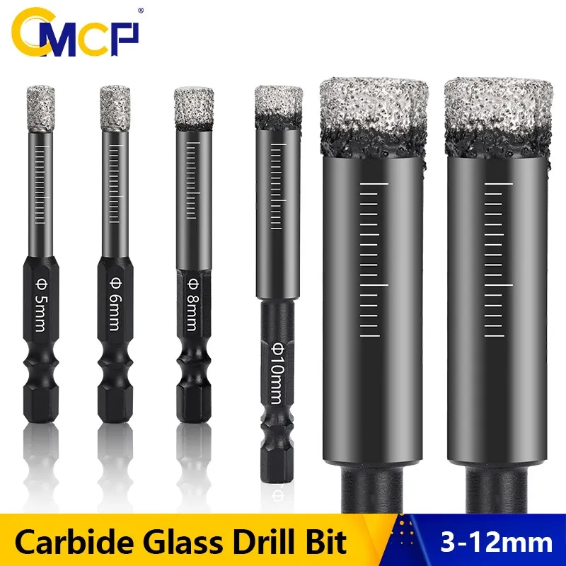 

CMCP Drill Bit 5-14mm Vaccum Brazed Diamond Dry Drill Bits Hole Saw Cutter for Granite Marble Ceramic Tile Glass Drilling Tools