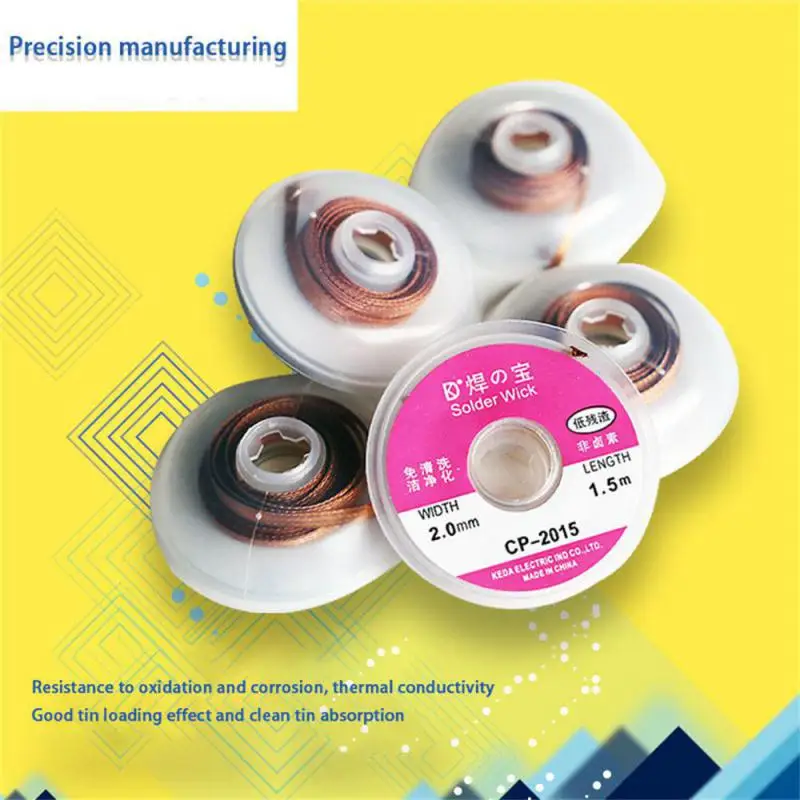 1-3 5 мм оплетка для распайки средство удаления припоя сварочная оловянная