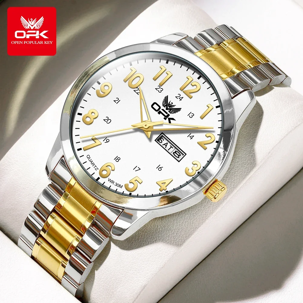 OPK 8176 Часы для мужчин Простые оригинальные кварцевые наручные часы