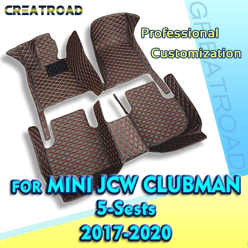 

Car floor mats for MINI JCW CLUBMAN 2017 2018 2019 2020 Custom auto foot Pads automobile carpet cover