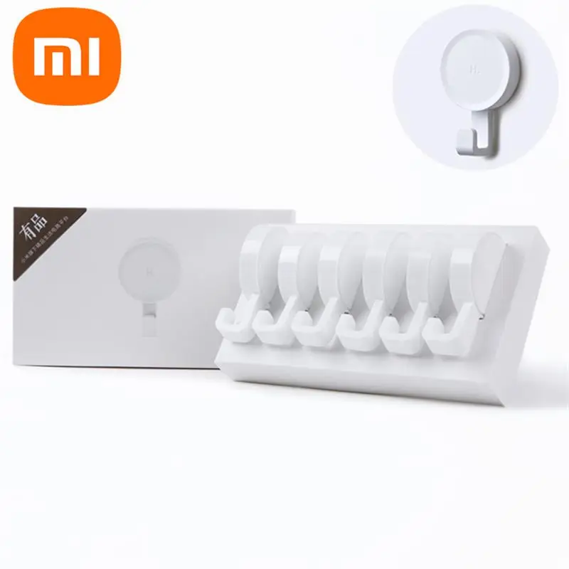 

Крючки Xiaomi Youpin базовые маленькие без отверстий прочные клей-Крючки прочные тонкие гладкие не оставляющие следов липкие крючки грузоподъем...