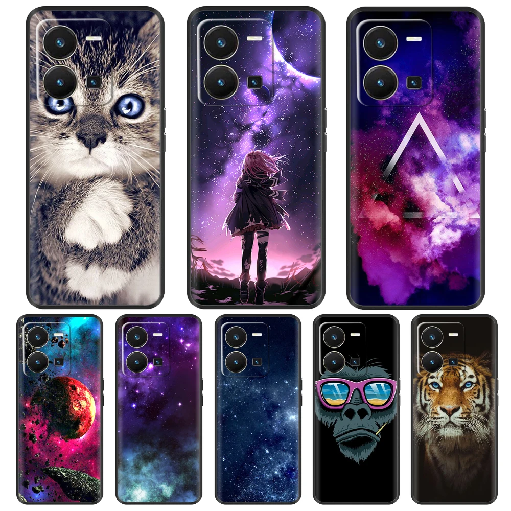 

For VIVO Y35 Case Cute Painted Silicone Matte Soft Phone Cover For VIVO Y35 Y 35 4G 2022 Funda Coque 6.58inch Phone Cases bumper