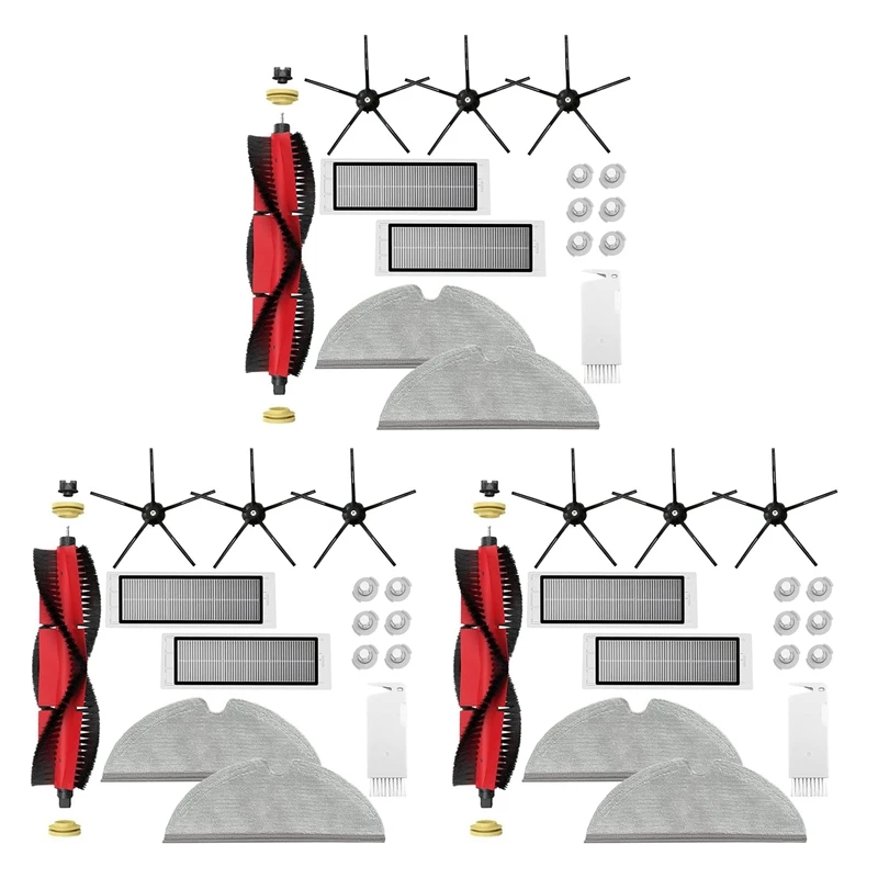 

3 комплекта аксессуаров для пылесоса Xiaomi Roborock S5 Max S6 Max S6 Pure S6 Maxv S50 S51 S55 S60 S65 S5 S6