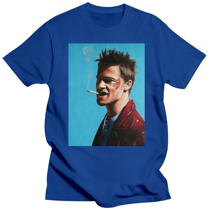Uptown Classics Fight Club Brad Pitt Cult Film Белая футболка с круглым вырезом Топы Летняя крутая