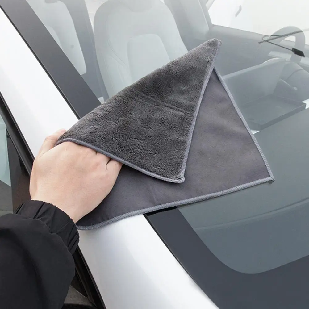 

Car Wash Towel Soft Absorb Water Quick-drying Reusable Easy to Clean Solid Scratch-Free Car Cleaning Polishing Cloth for Auto