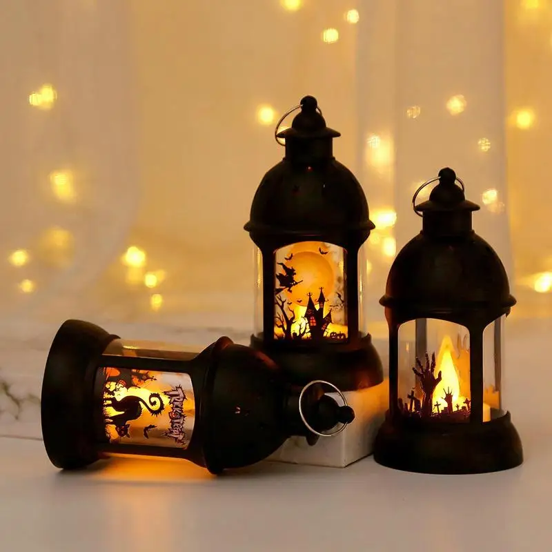 

Halloween Lights Lantern Haunted House Led Scary Scene Lights Haunted House Halloween Decorations Party Spooky Decorations