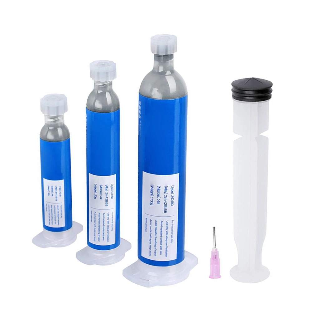 

Solder Paste Pusher PCB BGA SMD Lead-Free Low Temperature Melt Melting Point 138°C Flux Paste 4um Pin For PCB Board Maintenance