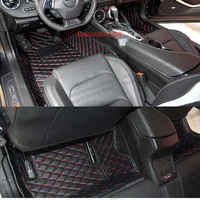 leather car floor mats for chevrolet camaro 2016 2017 2018 2019 2020 2021 interior accessories seat carpet cover