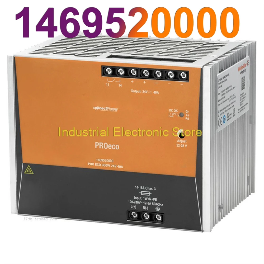 Импульсный источник питания PRO ECO 960W 24V 40A для Weidmuller 1469520000