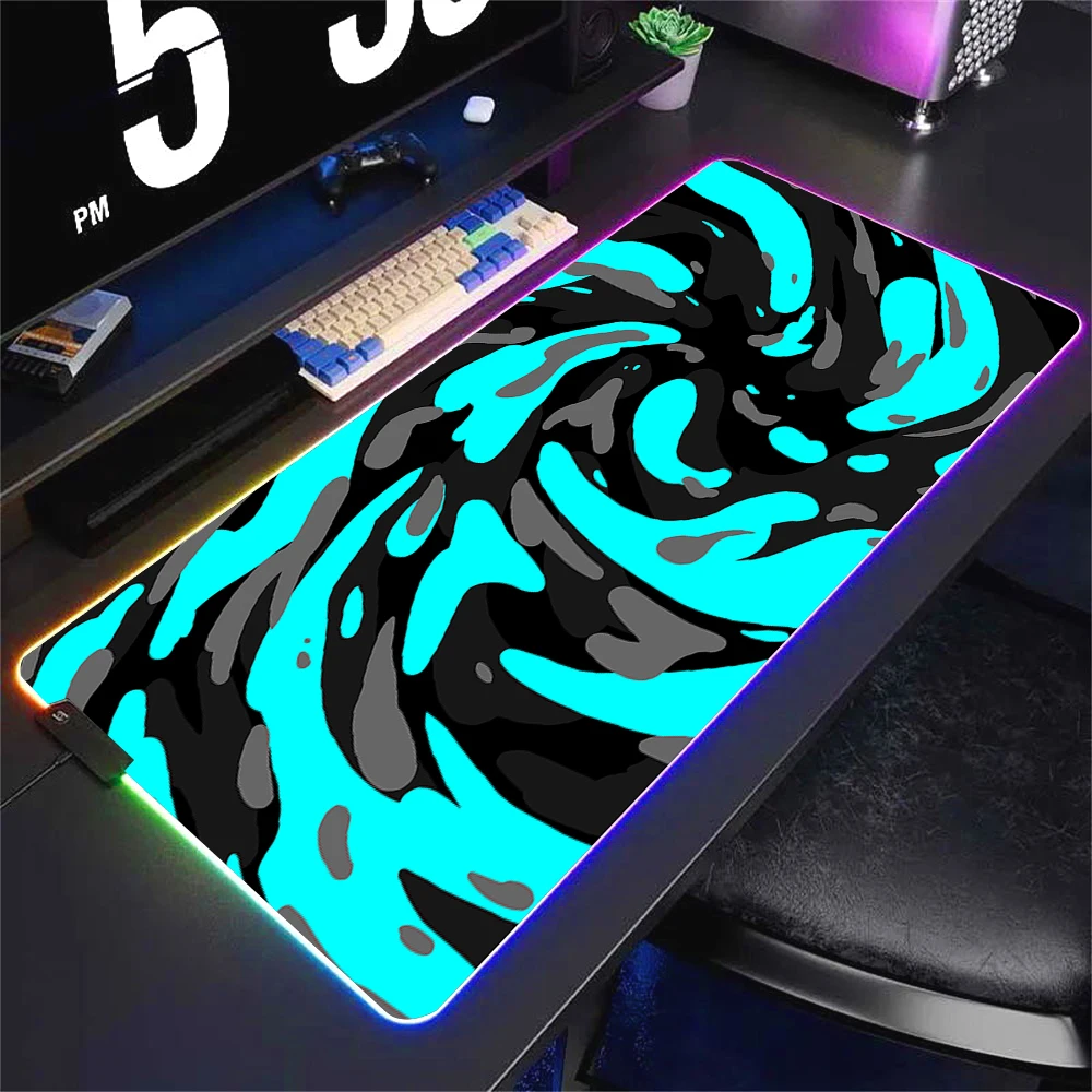 RGB подсветка коврик для мыши Strata жидкий аниме крутой ПК Аксессуары геймеров