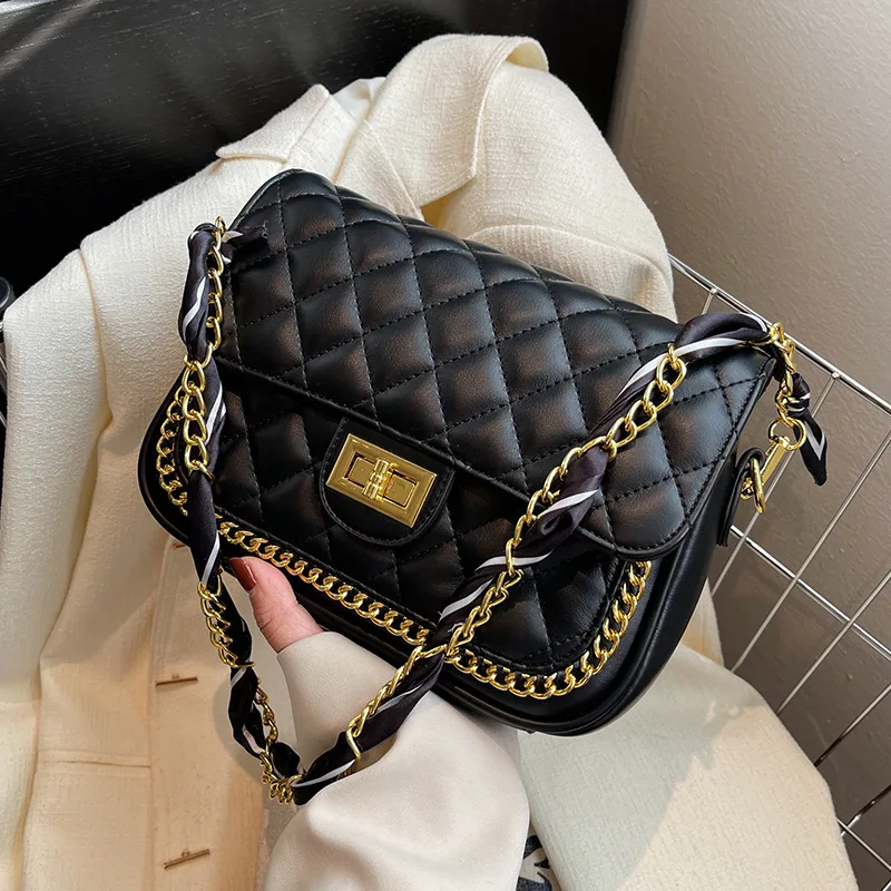 

Стеганые стеганые сумки из искусственной кожи для женщин 2022, модная маленькая брендовая дизайнерская женская сумка через плечо, роскошные ...