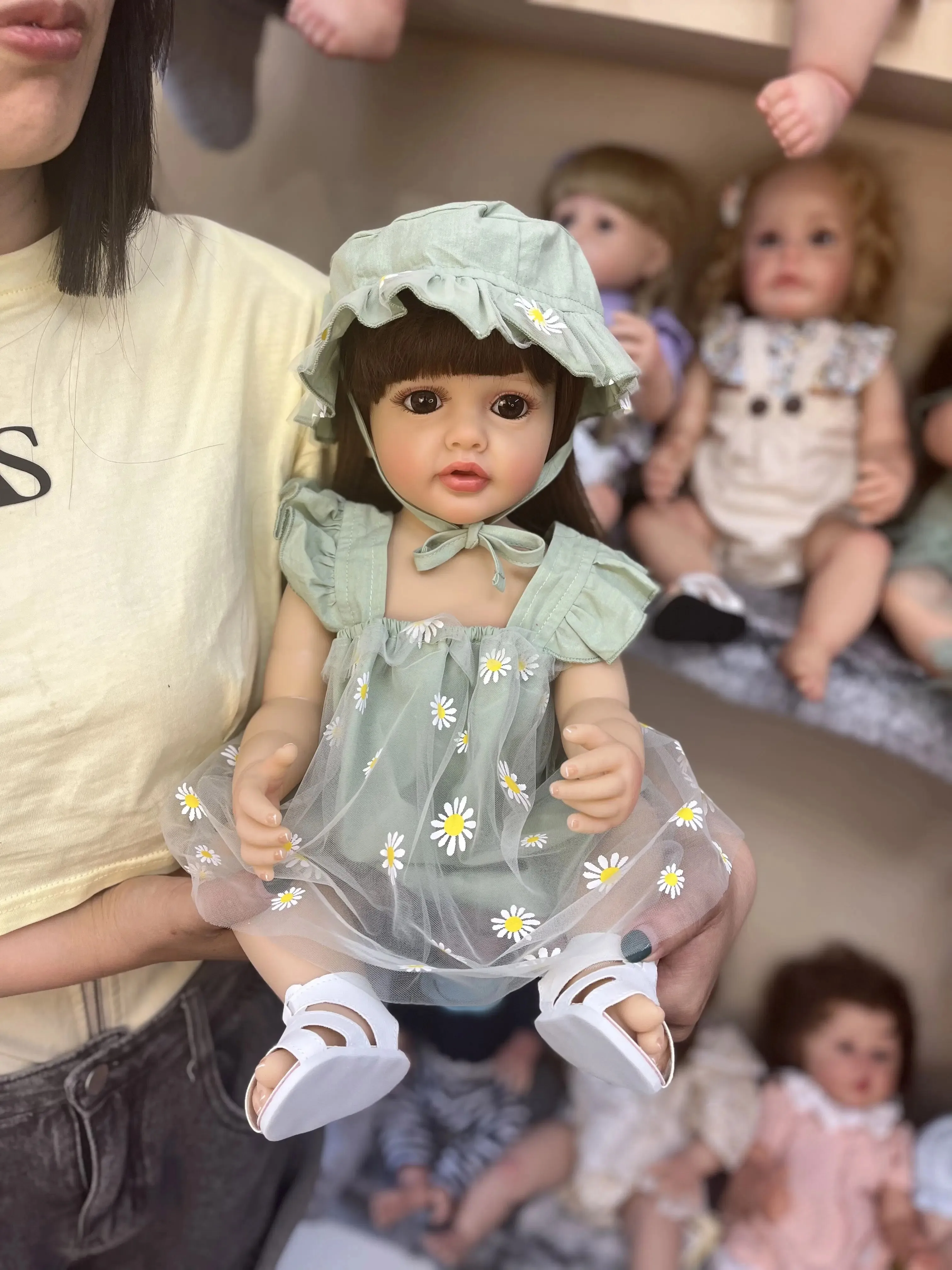 55 см Betty Reborn для маленьких девочек мягкая силиконовая виниловая кукла