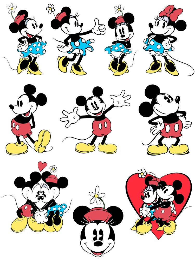 

Популярные милые наклейки с Микки и кожей, термонаклейки для одежды, термонаклейки для детей, принт рубашек