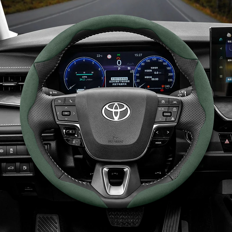 Защелкивающийся чехол на руль Toyota подходит для Yaris Chr Auris Corolla Rav4 Land Cruiser Prado 120 Hilux