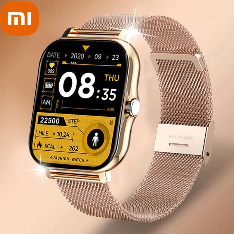 

XIAOMI Fashion Smart Watch Men Women Bluetooth Call Health Monitor Message Smartwatch Fitness Tracker Ladies Watches For Android