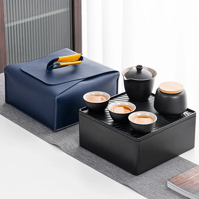 

Portable Travel Tea Set Outdoor Tea Making Equipment High-End Entry Lux Father's Day Gift Kung Fu Tea Cup Teapot