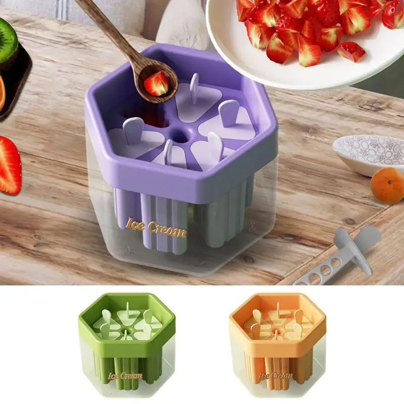 

Reusable Ice Cream Mold Silicone Handmade Popsicle Mold Dessert Popsicle Mold For Freezer Fruit Ice Cube Maker Kitchen Gadgets