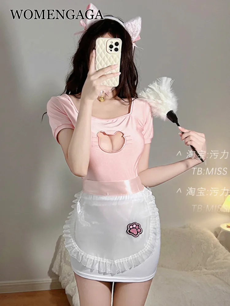 

Сексуальное однотонное тонкое мини-платье womпорайзер с молочной кошкой для девушки топы с открытой промежностью Горячие Сексуальные корей...