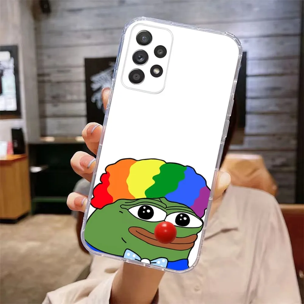 Чехол для телефона Funny P-Pepe the Frog Samsung Galaxy A71 70 52 51 40 31 A50 30S 21S Note20ultra прозрачный чехол