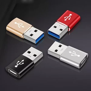 USB To Type C Converter Adapter USB 3.0 Adapter Plug Portable Mini Computer Phone Adapter Mobile Phone Converters Charging