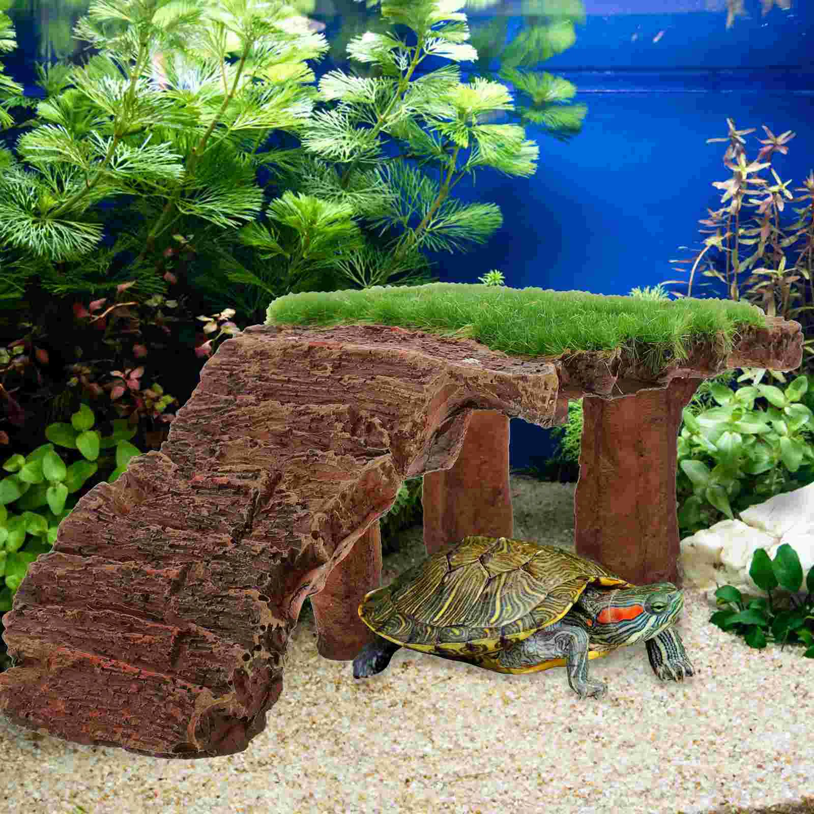 

Reptile Fish Tank Rockery Fogger Spider Basking Platform Aquatic Turtles Resin Aquarium Decorations