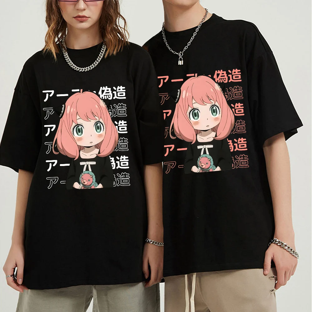 Купи Female Harajuku Summer Kawaii Streetwear y2k Clothes Top Anya Spy X Family Print Women Tshirt Anime Graphic Short Sleeve T Shirt за 239 рублей в магазине AliExpress