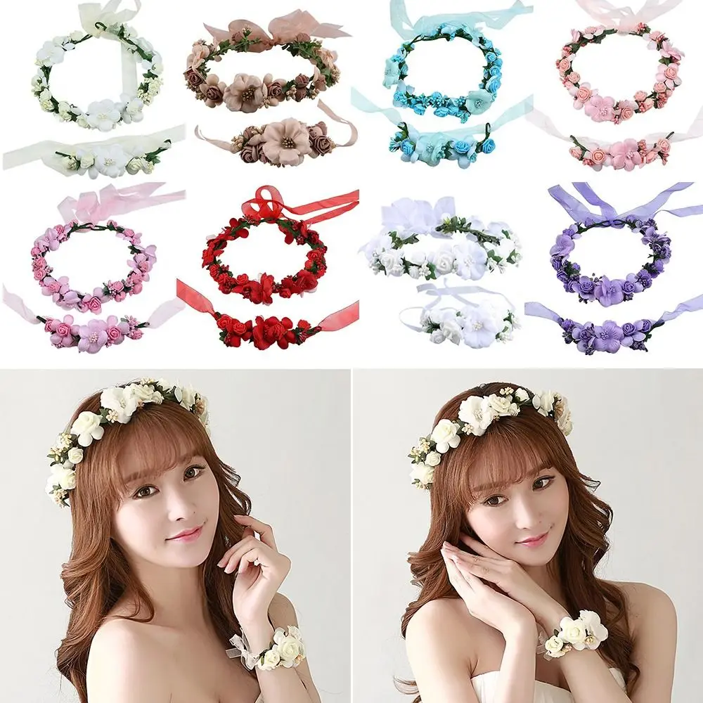 

Props Braided Band Yellow Color Sunflower Hair Wreath Daisy Flower Headbands for Party Wedding Floral Bridal Headpiece