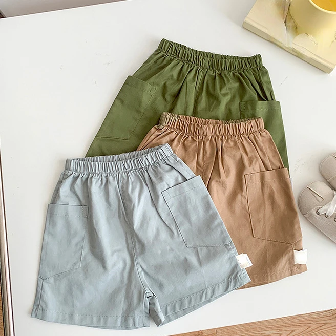 

0M To 3T Newborn Baby Shorts for Boy Casual Solid Baby Kids Shorts Summer Shorts with Pockets Fashion Baby Boy Clothes