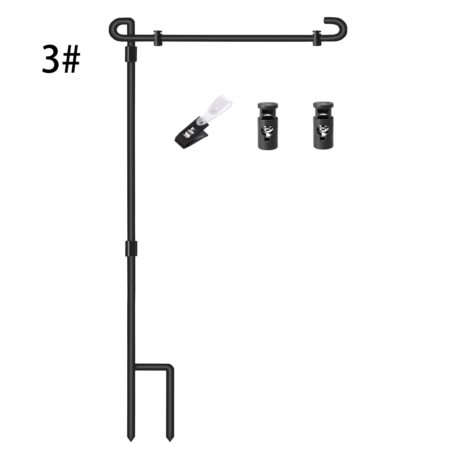 

Металлический флагшток с подставкой