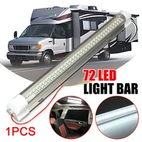 1pcs 72 led bar car interior white strip light car interior lamp with onoff switch van cabin lorry truck camper boat camper