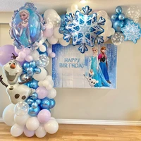 121pcsset disney frozen theme party decoration giant snow foil balloons olaf balloon birthday baby shower party supplies global