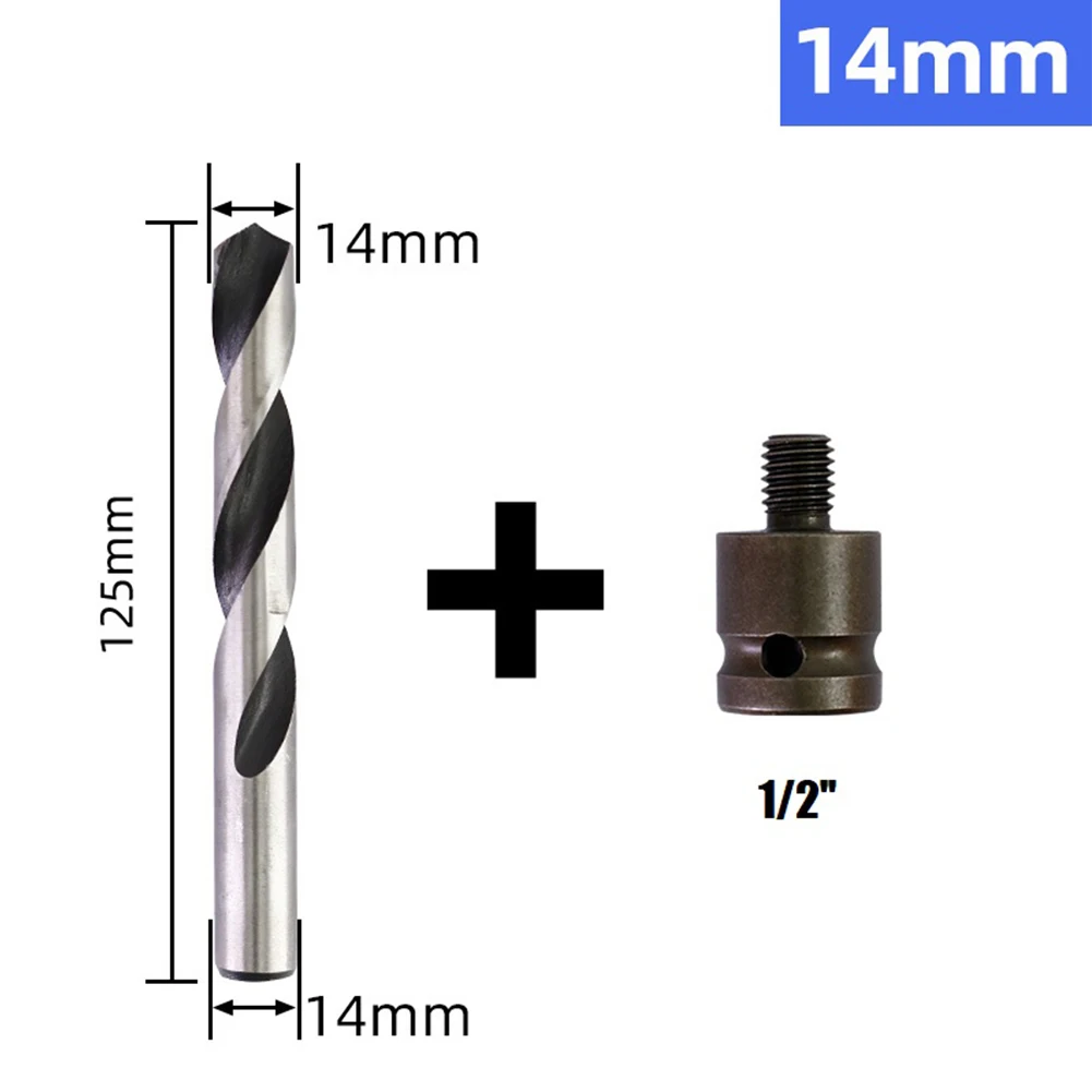 

14mm Shank 14-35mm With Adapter Carbon Steel Drill Bit Drill For Electric Wrench Core Drill Bit Hole Cutter For Woodworking Tool