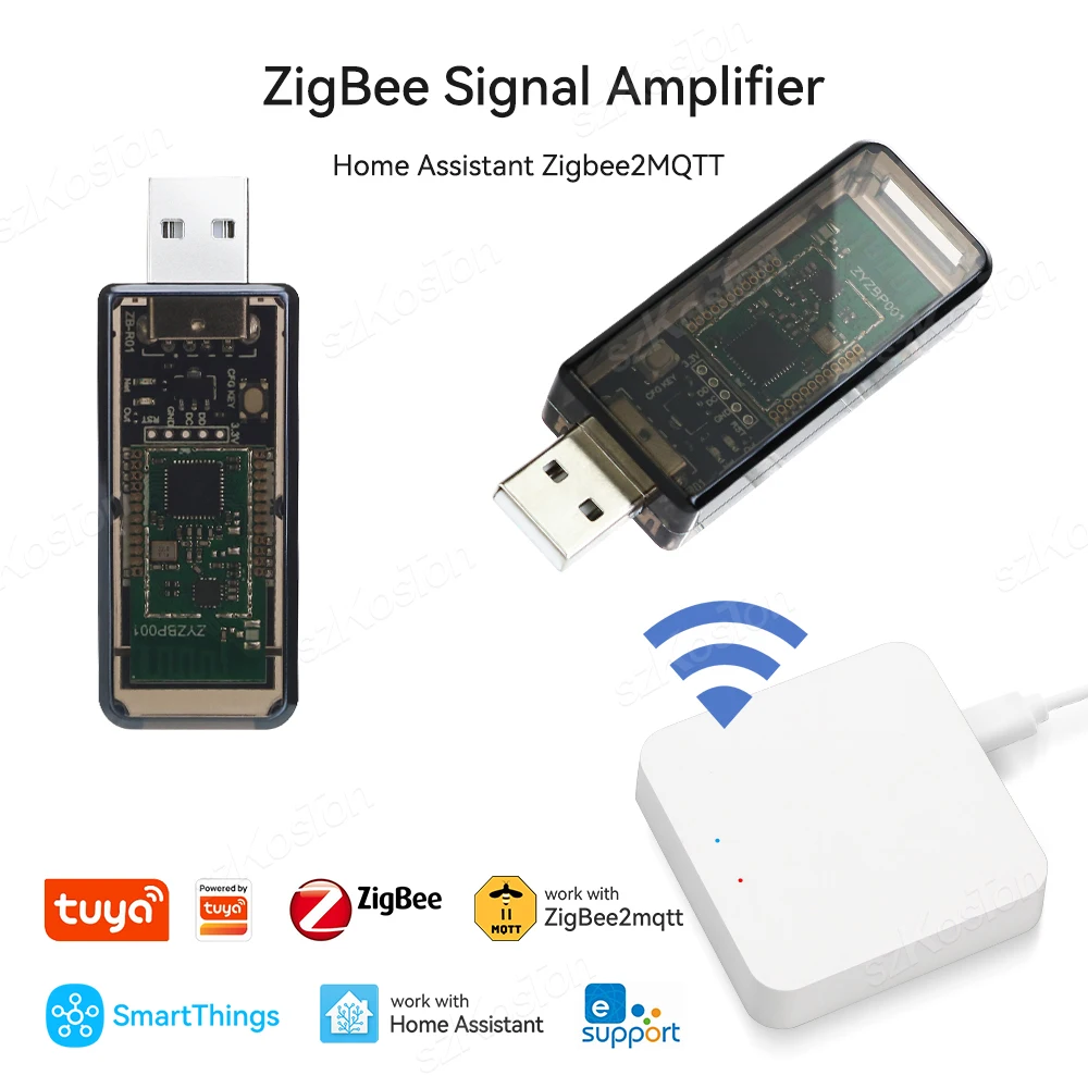 

ZigBee 3.0 USB Signal Amplifier Extender Signal Repeater for Tuya eWeLink APP Home Assistant ZigBee2MQTT Tasmota SmartThings
