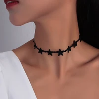 korean fashion velvet star chokers necklaces for women vintage sexy lace necklace gothic girl neck jewelry accessories