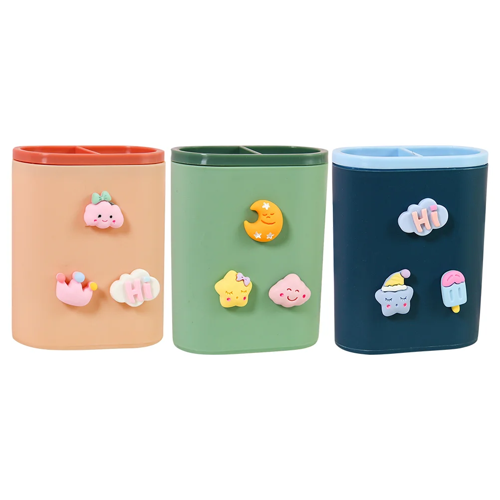 

3Pcs Household Pen Holders Multi-function Pencil Holders Adorable Pencil Organizers