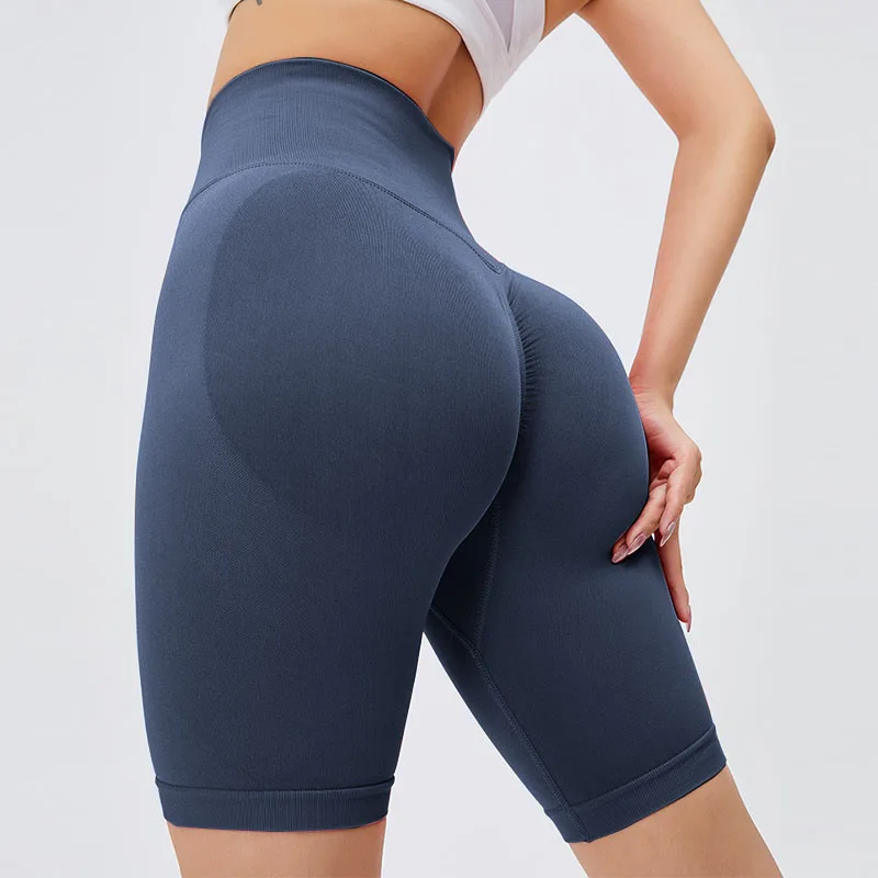 Yoga Shorts Women Seamless Sports Shorts High Waist Hip Push Up Scrunch Shorts Fitness Gym Workout Butt Lifting Leggings Short
