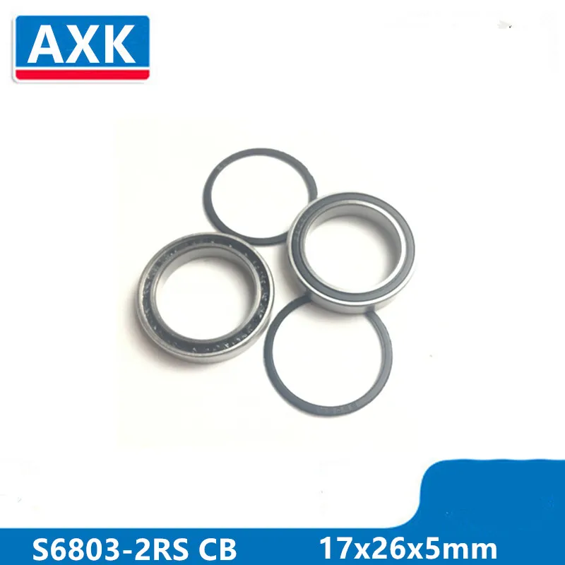 

Axk 1PCS 6803 2rs 61803 Stainless Steel 440c Hybrid Ceramic Deep Groove Ball Bearing 17x26x5mm S6803-2rs Cb Abec-5