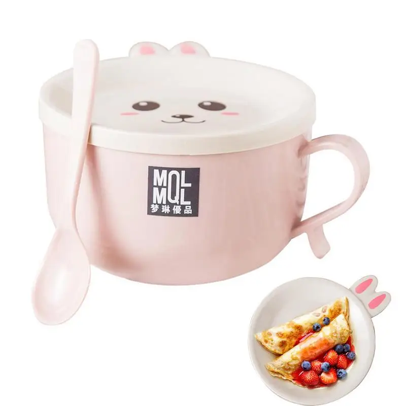 

Soup Cups With Handles Cartoon Rabbit Ramen Noodle Bowl Ramen Noodle Soup Bowl Microwave And Dishwasher Safe Chinese Dinnerware
