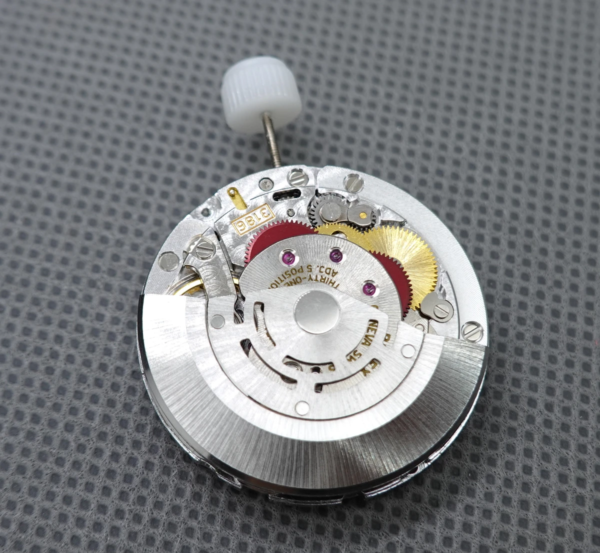 China GMT 3186 movement 4 hand automatic mechanical movement men watch movement blue balance VR3186