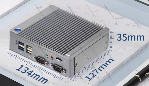 Фото Промышленный ПК RK3588 RK3576 AI Edge Computing Box с 8-ядерным процессором Android, 6 TOPS, для NPU, интеллектуальный терминал обработки данных промышленного класса №2