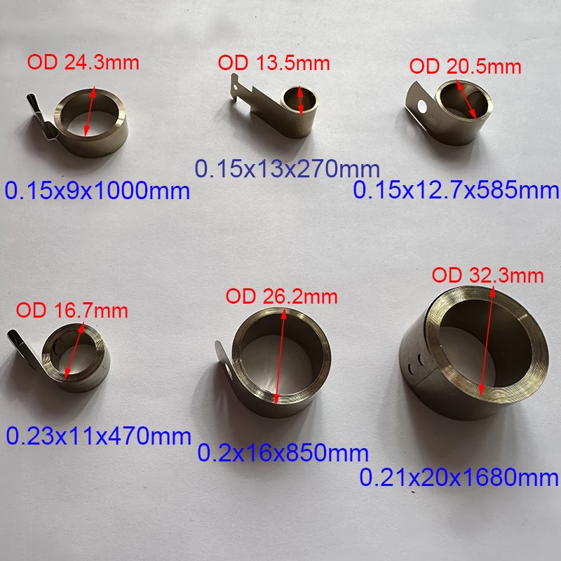 

Толщина 0,15-0,23 мм, нержавеющая сталь, часовая пружина постоянной силы, электронная возвратная пружина